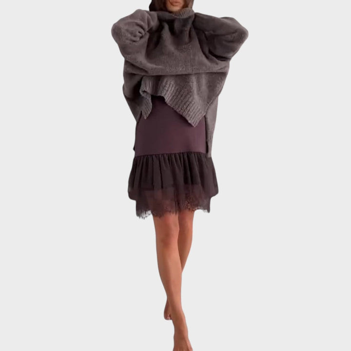 Selena – Conjunto Relax: Suéter y Vestido Maxi