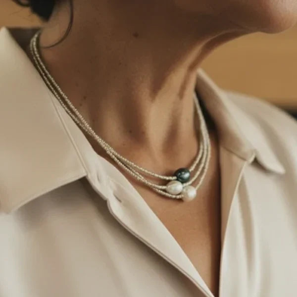 Collar de Perlas Auténticas