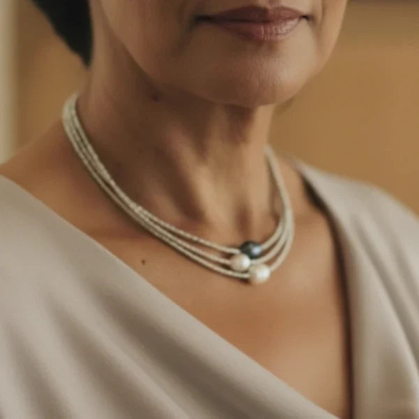 Collar de Perlas Auténticas