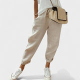 Lara – Pantalones Casual de Lino Modernos