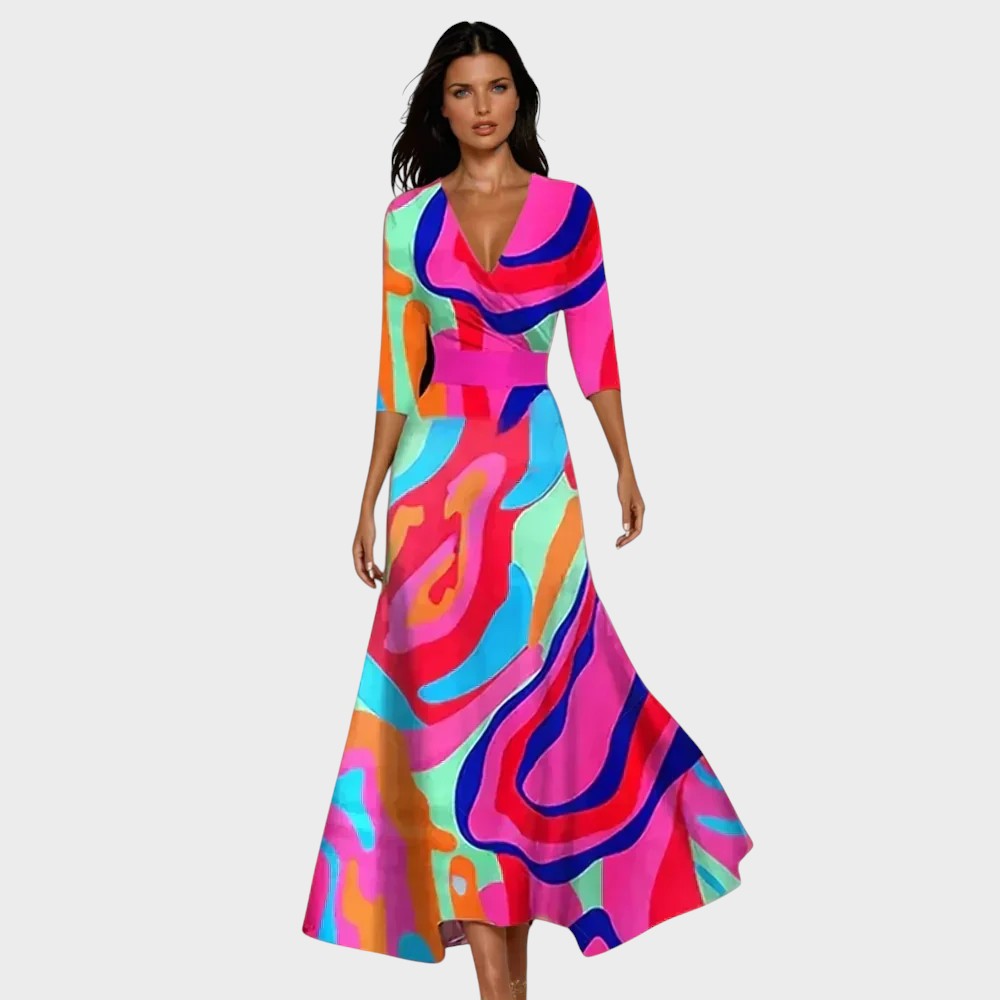 Lara – Elegantes y cómodos vestidos maxi con estampado floral