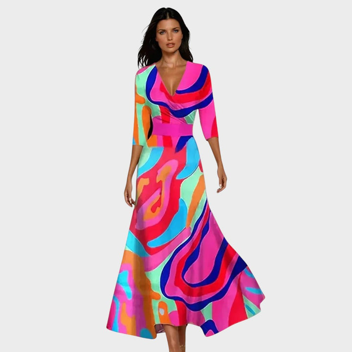 Lara – Elegantes y cómodos vestidos maxi con estampado floral