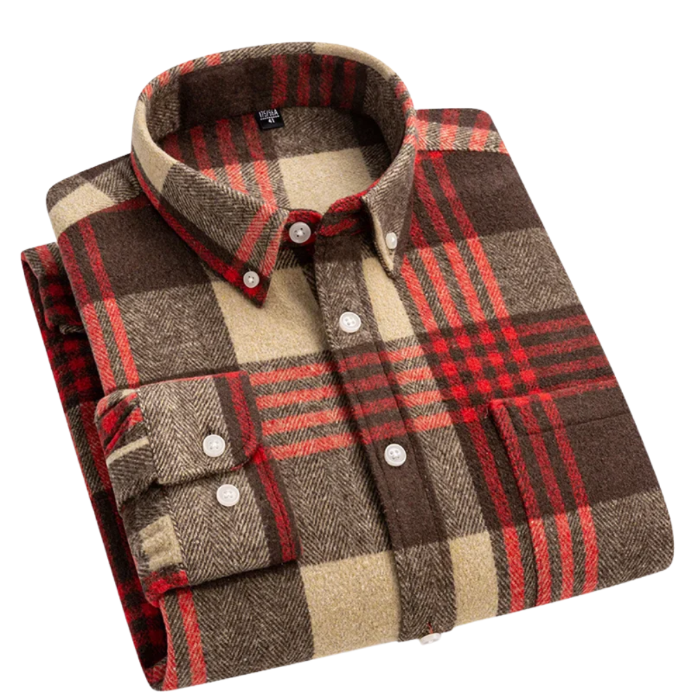 Gaspar - Camisa de Franela para Hombre con Estampado