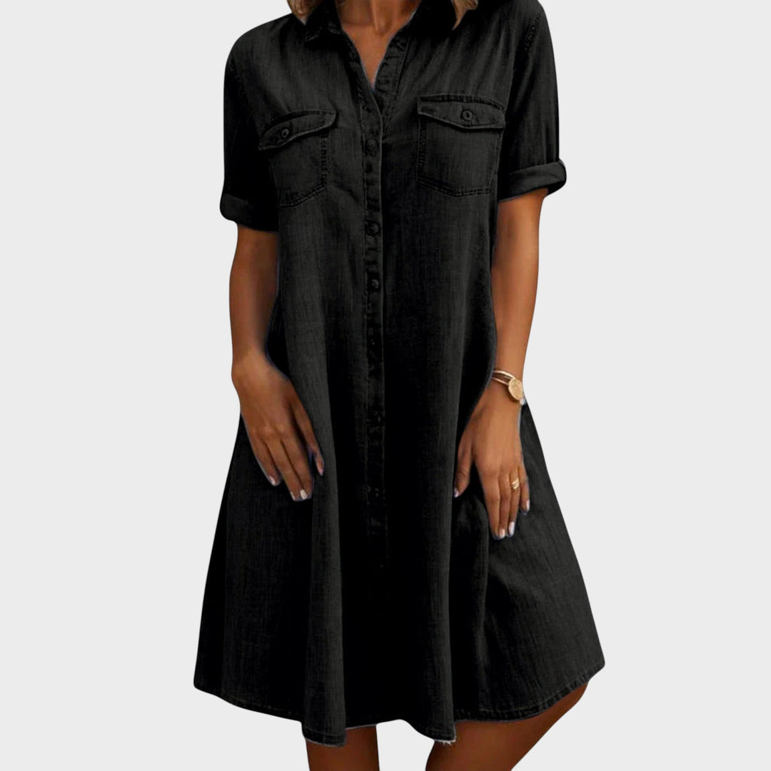 Alexandra - Vestido midi asimétrico con encaje