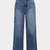 Gabriela – Jeans oscuros con adornos de tachuelas