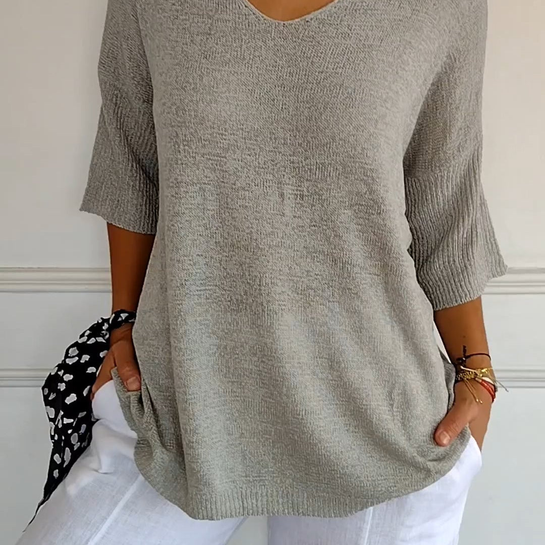 Teresa - Clásico Top de Cuello en V