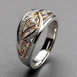 Hollow Gold and Silver Ring
