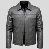 Ian - Elegante abrigo de cuero