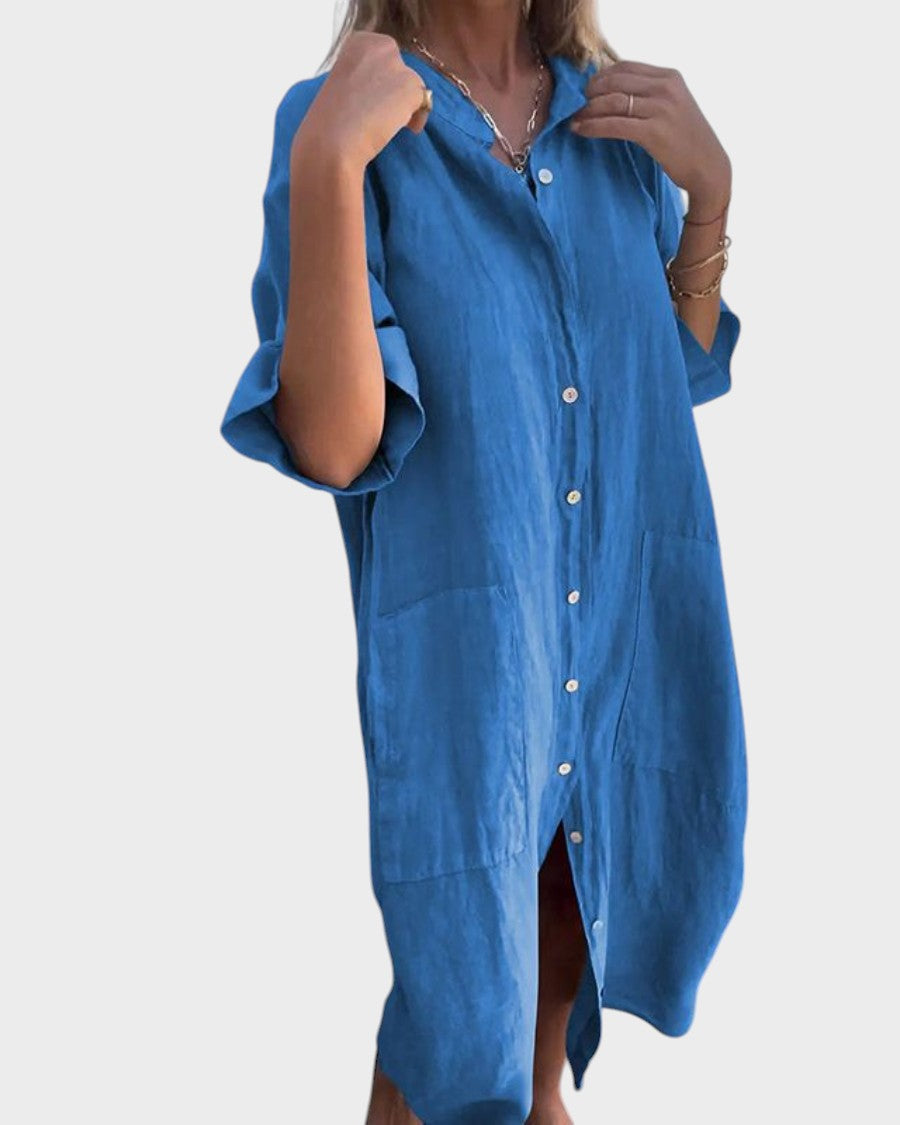 Karla – Vestido Boho Estilo Camisa