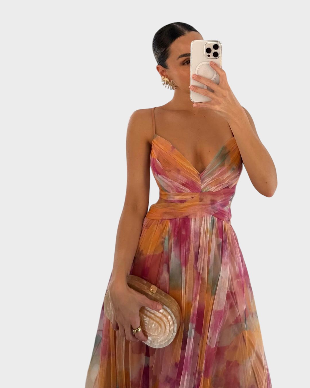 Gizela – Vestido largo floral elegante y cómodo