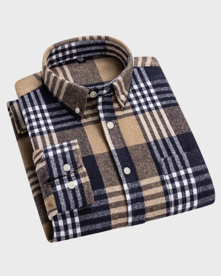 Gaspar - Camisa de Franela para Hombre con Estampado