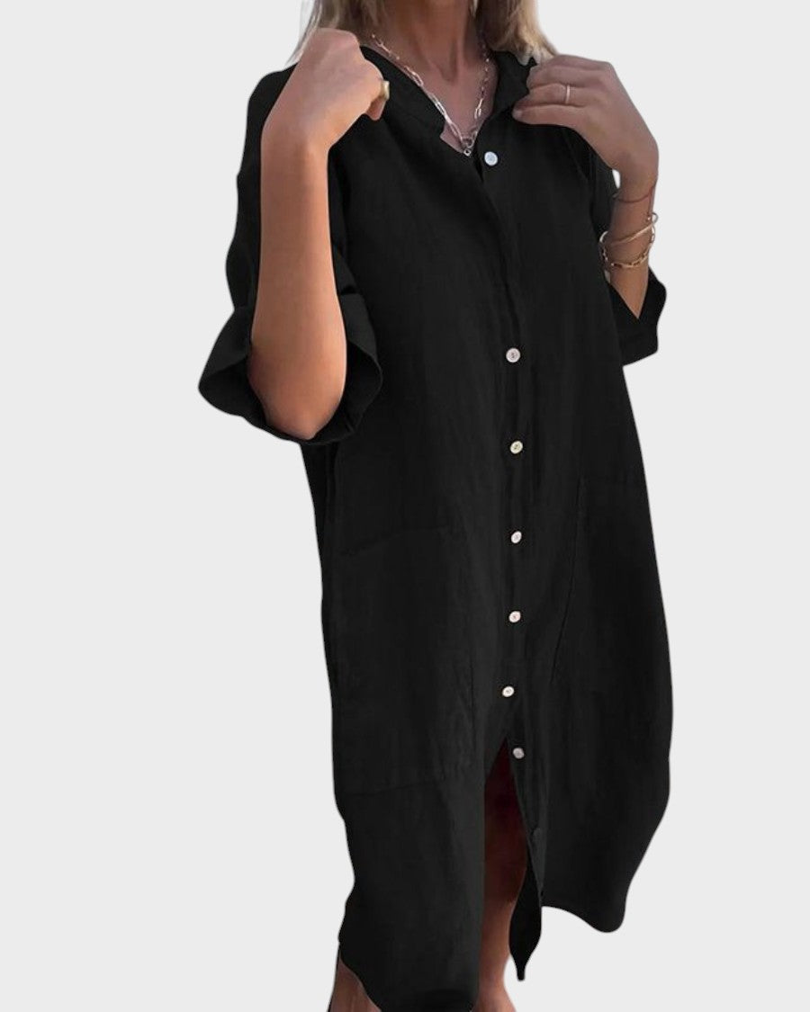 Karla – Vestido Boho Estilo Camisa