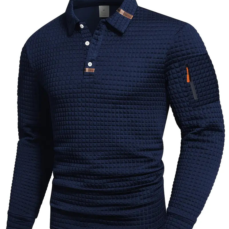 Pedro - Sudadera masculina con cuello y bolsillo