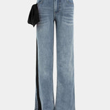 Elvíra – Pantalones de denim cómodos con detalle de nudo