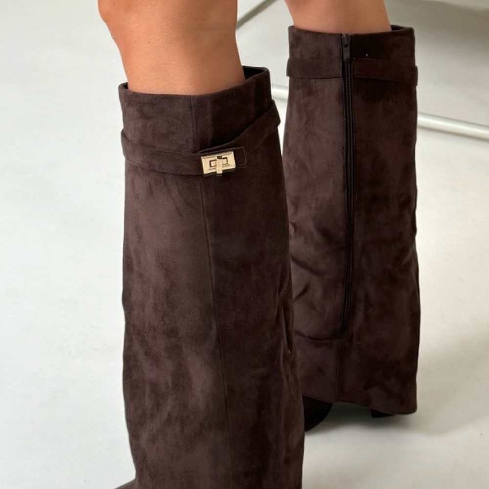 Adriana – Elegantes botas altas con tacón cuadrado