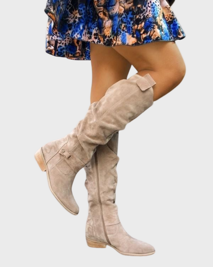 Lina – Elegantes Botas de Cuero para el Invierno