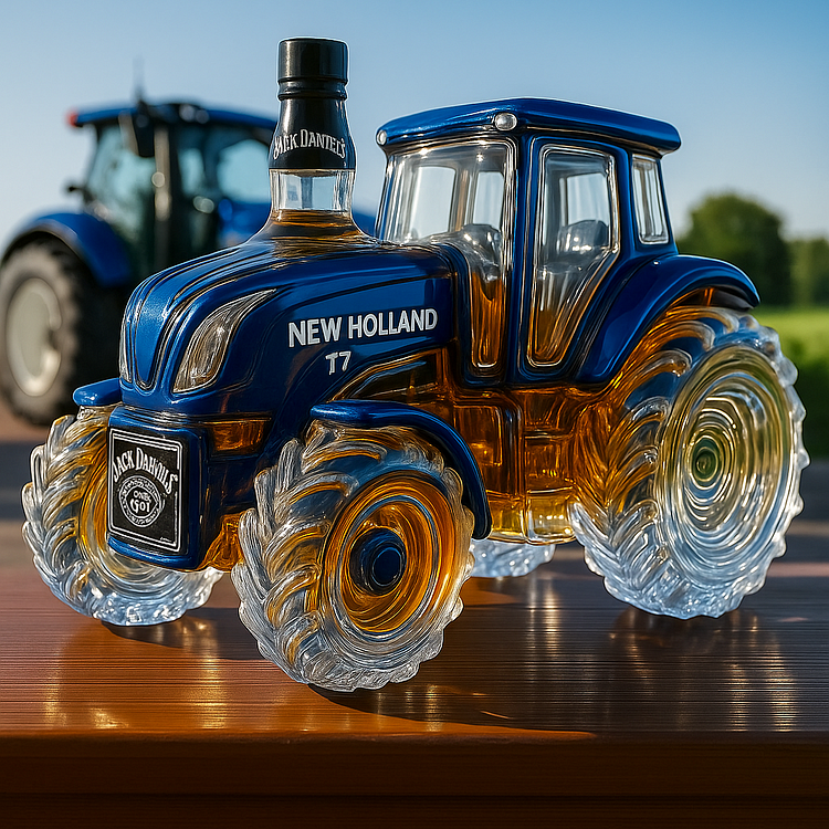 Botella de Whisky - Diseño Clásico en Forma de Tractor