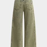 Glorie – Pantalones Amplios con Acabado Desgastado