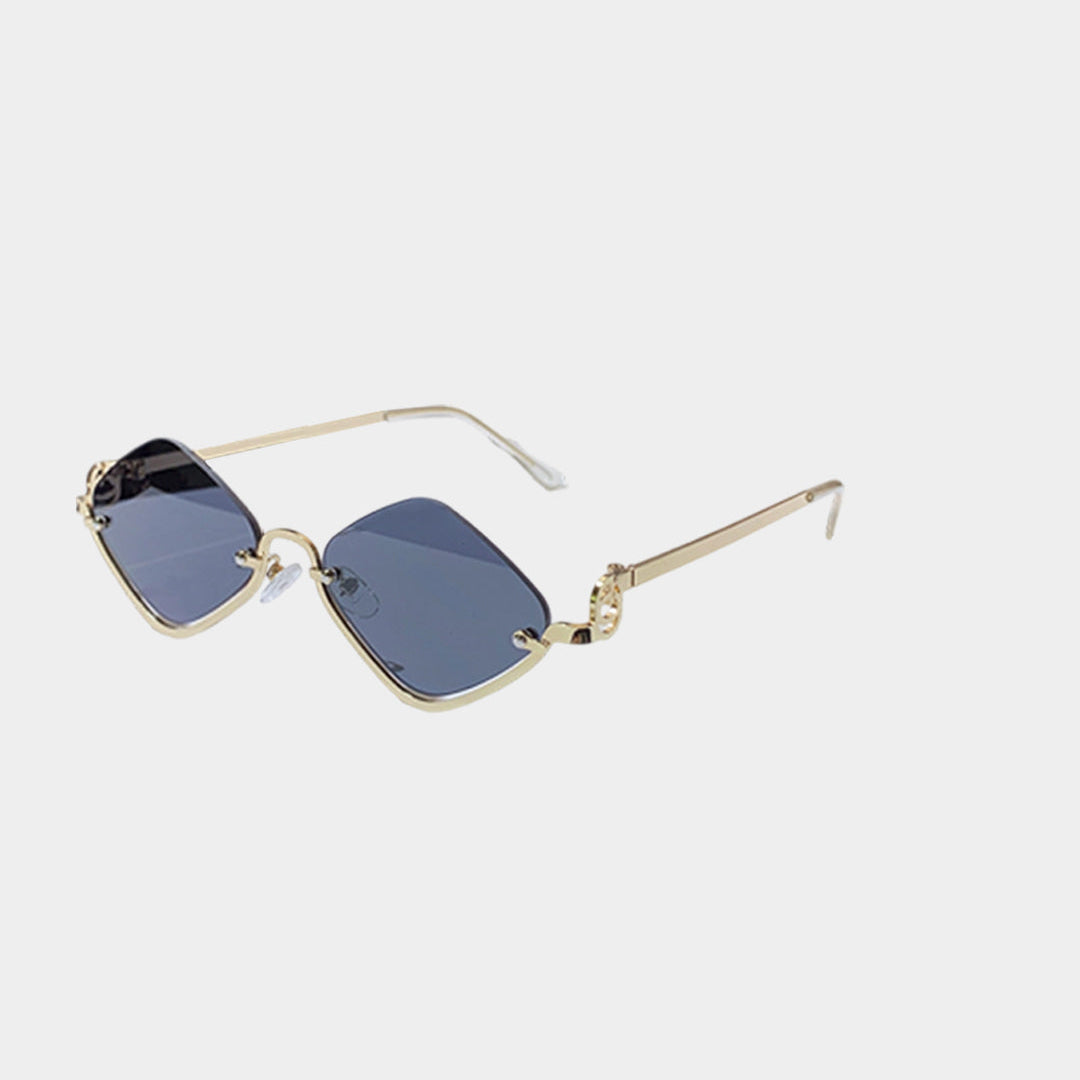 Camila - Gafas de sol metálicas con diseño romboidal
