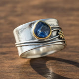Anillo Bohemio de Meditación con Gemas