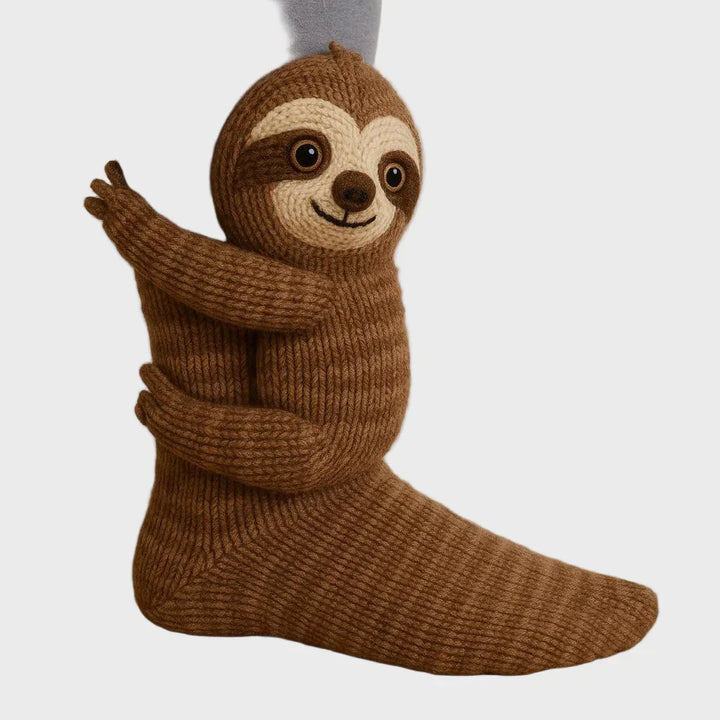 Ludmila - Zapatillas de punto acogedoras con estampado de animales