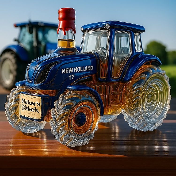 Botella de Whisky - Diseño Clásico en Forma de Tractor