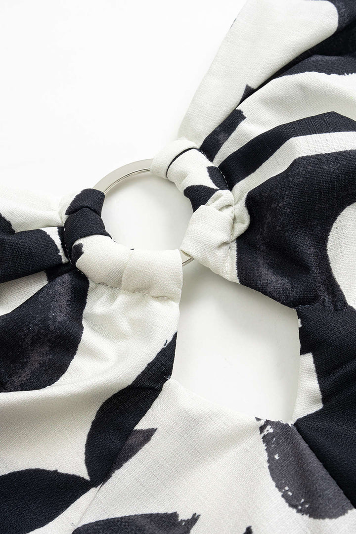 Ména - Vestido midi con diseño geométrico retro