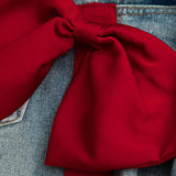 Elvíra – Pantalones de denim cómodos con detalle de nudo