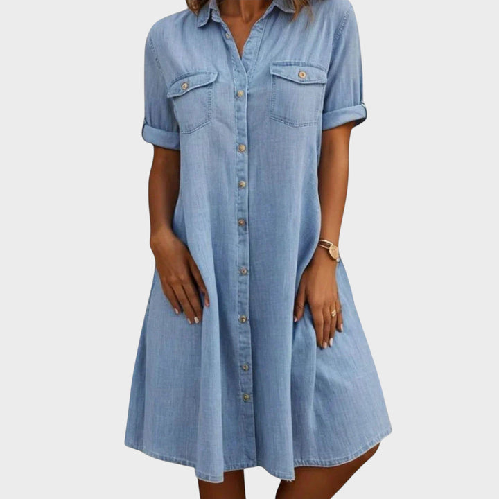 Alexandra - Vestido midi asimétrico con encaje