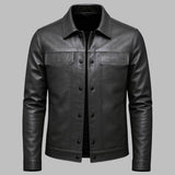 Ian - Elegante abrigo de cuero