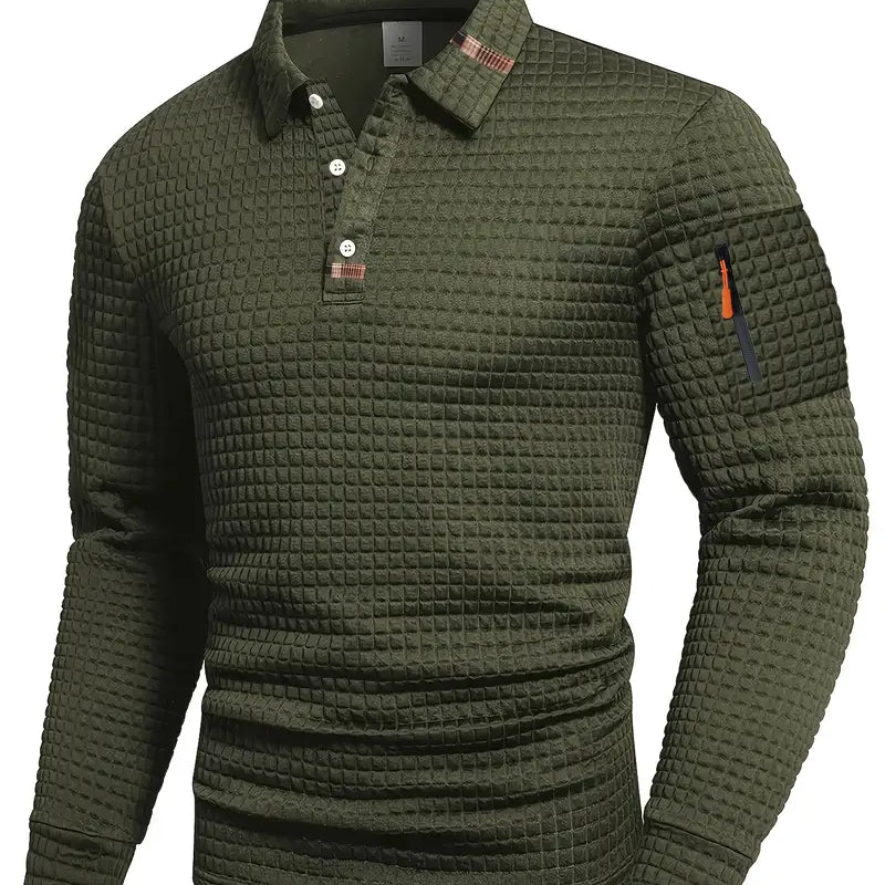 Pedro - Sudadera masculina con cuello y bolsillo