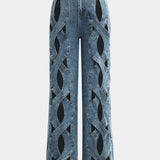 Fabiana – Pantalones Rectos de Mezclilla