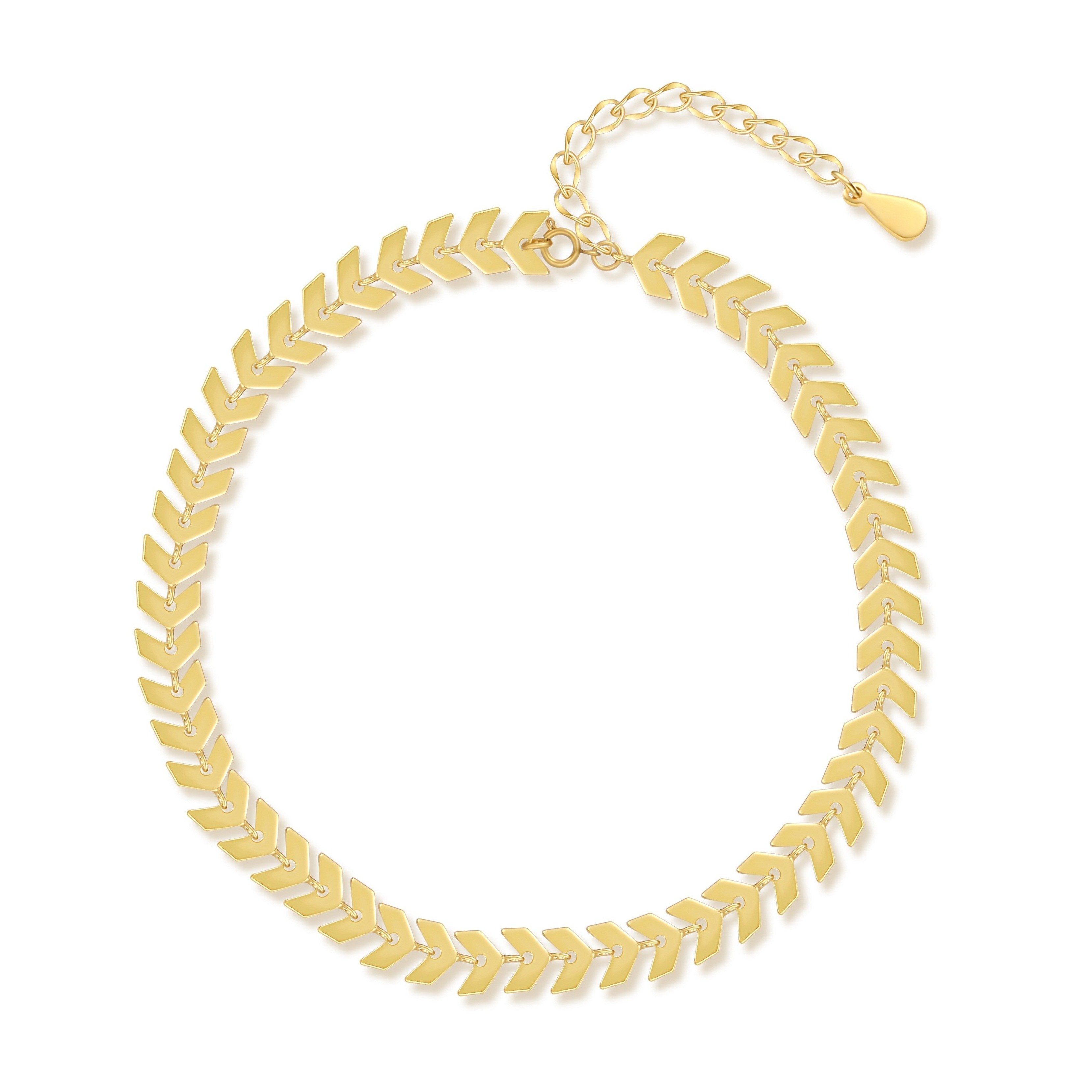 Pulsera de Tobillo 'Grecia' - Plata y Oro