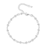 Pulsera de Tobillo Elegante 'Fancy' en Plata