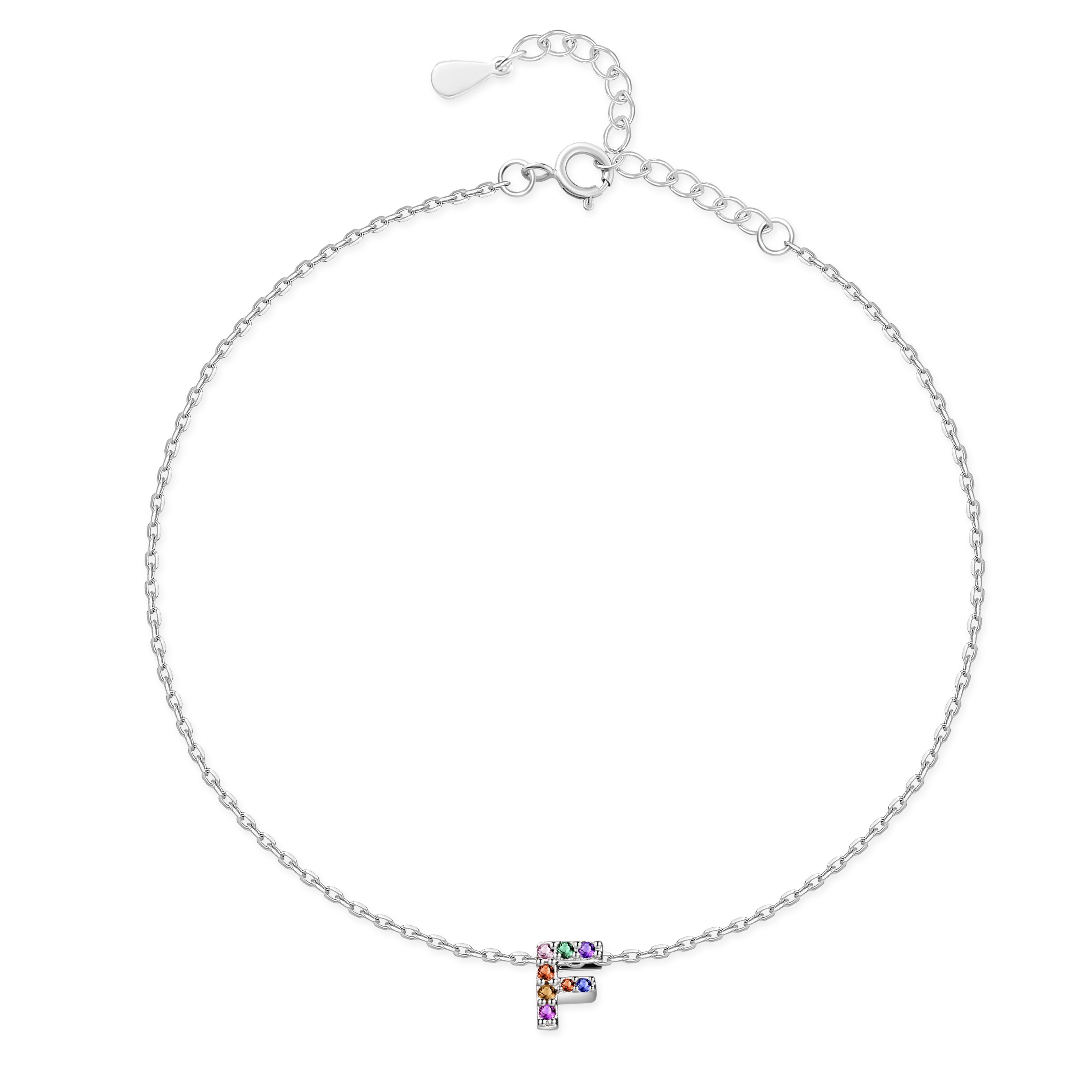 Pulsera de Tobillo 'Inicial' en Plata