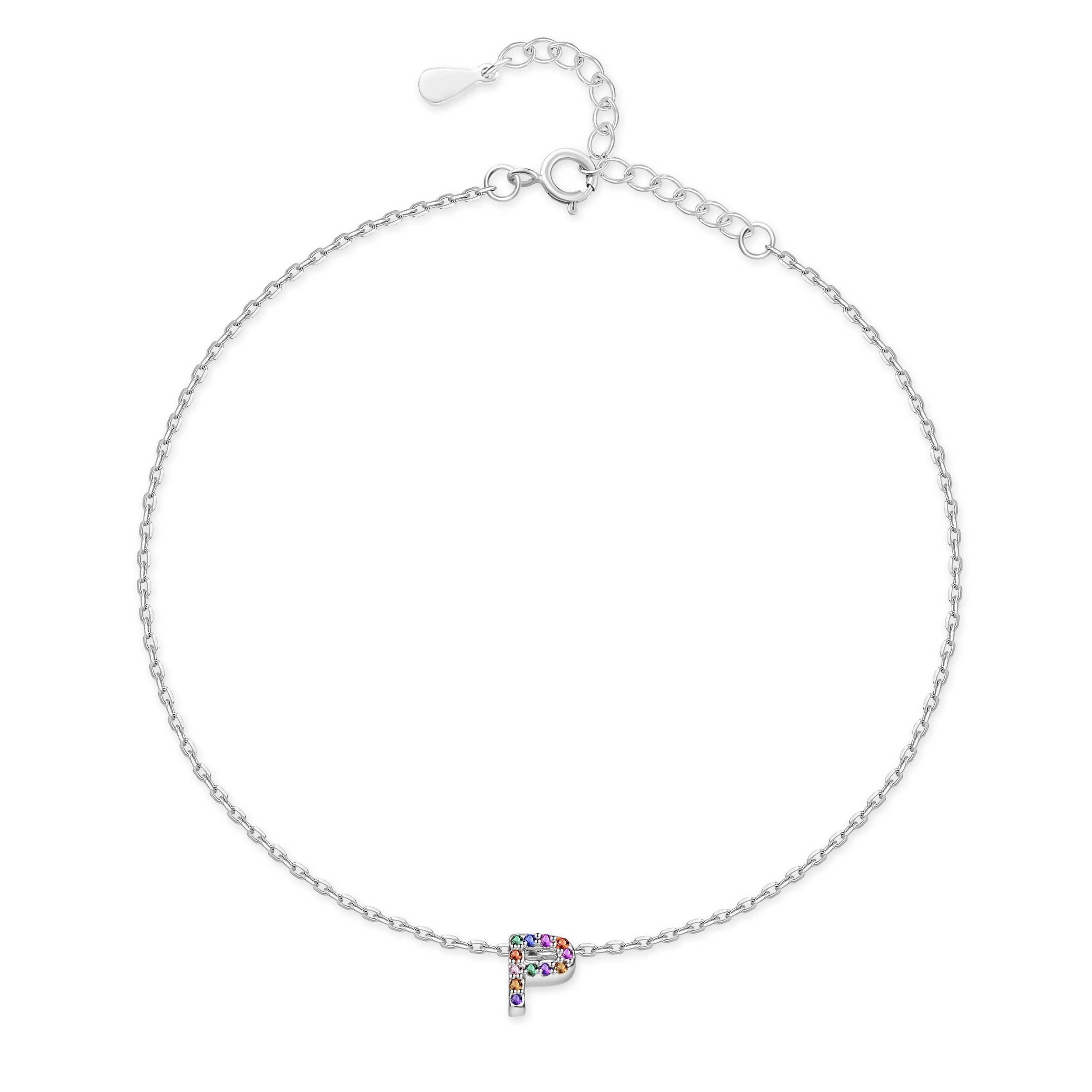 Pulsera de Tobillo 'Inicial' en Plata