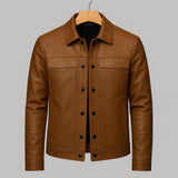 Ian - Elegante abrigo de cuero