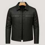 Ian - Elegante abrigo de cuero