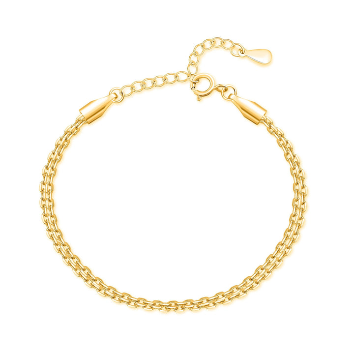 Doble Pulsera - Oro y Plata