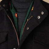 Bernard- Chaqueta negra de lana con varios bolsillos