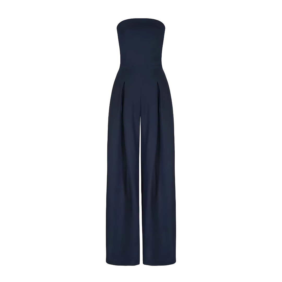 Josefa – Elegante mono largo ajustado sin tirantes