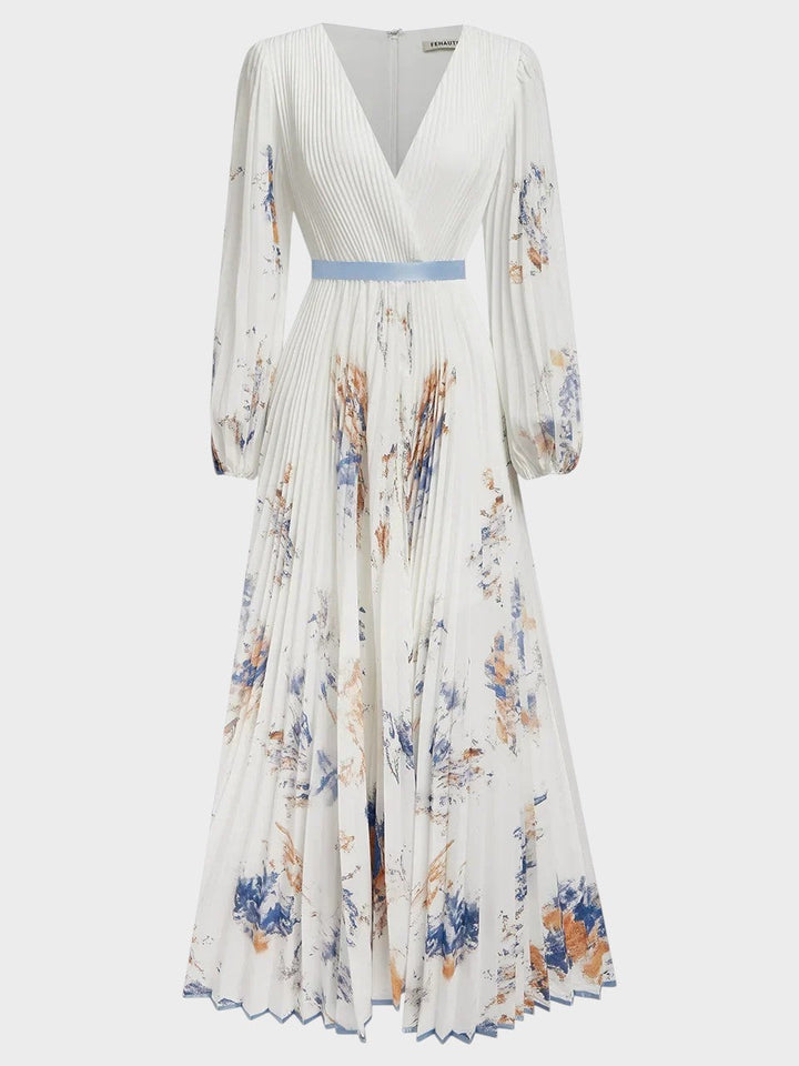 Madalena – Elegante vestido maxi con escote en V