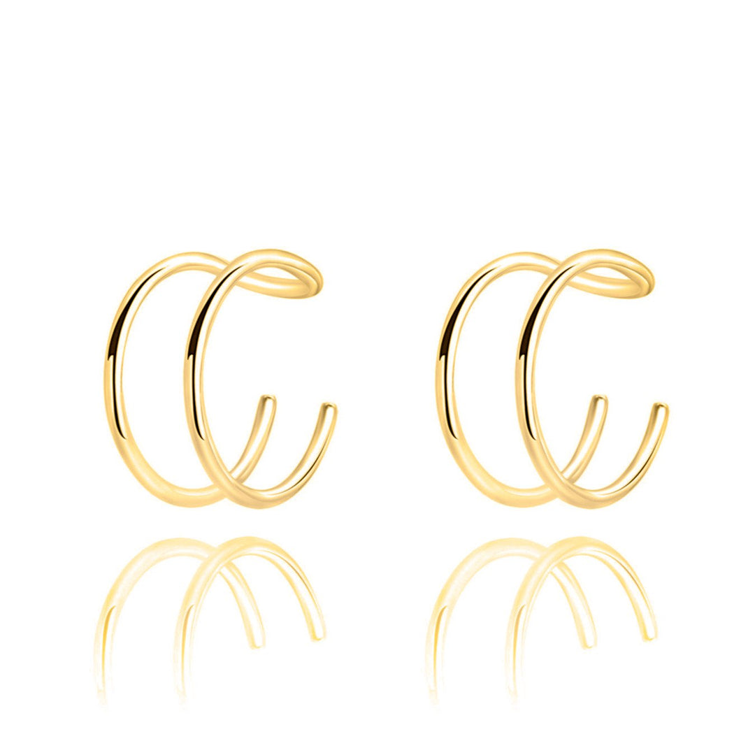 U-Shaped Ear Cuff Earrings - Sterling Silver