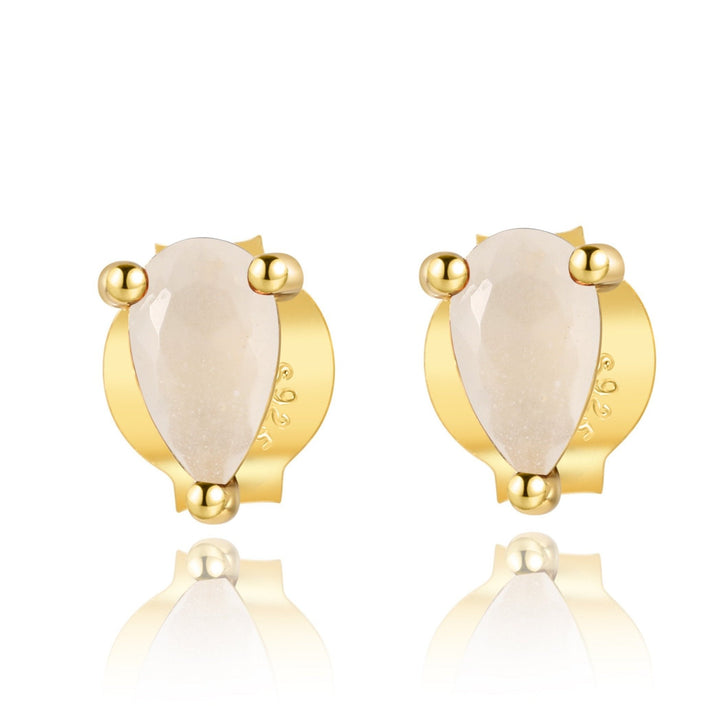 Pendientes Milk Stone en Plata de Ley