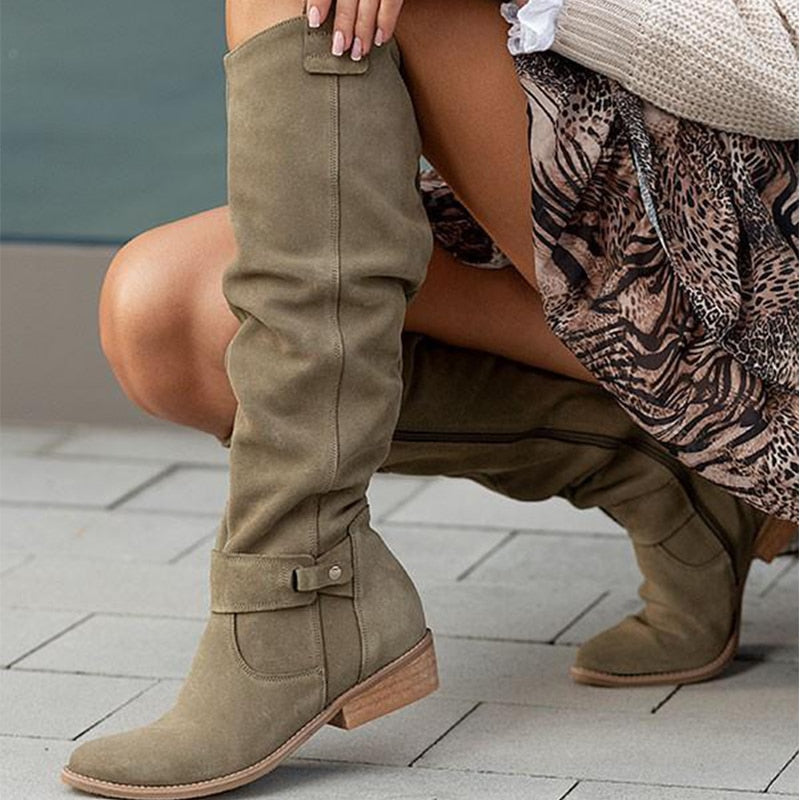 Lina – Elegantes Botas de Cuero para el Invierno