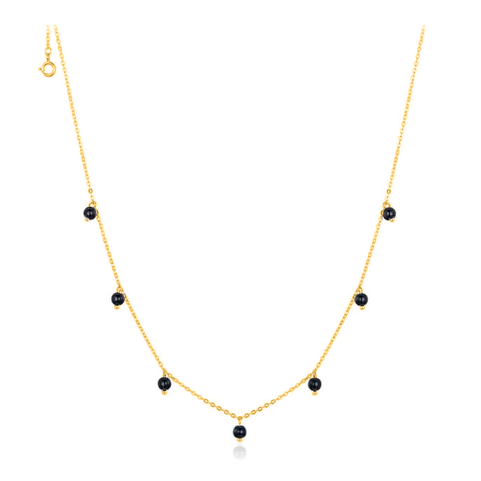 Necklace 'Perlas Negras' ~ Sterling Silver