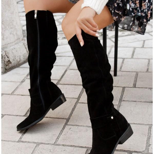 Lina – Elegantes Botas de Cuero para el Invierno