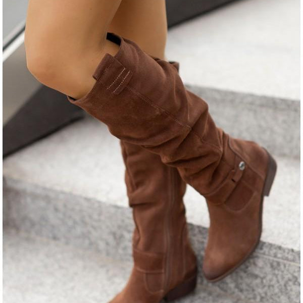 Lina – Elegantes Botas de Cuero para el Invierno