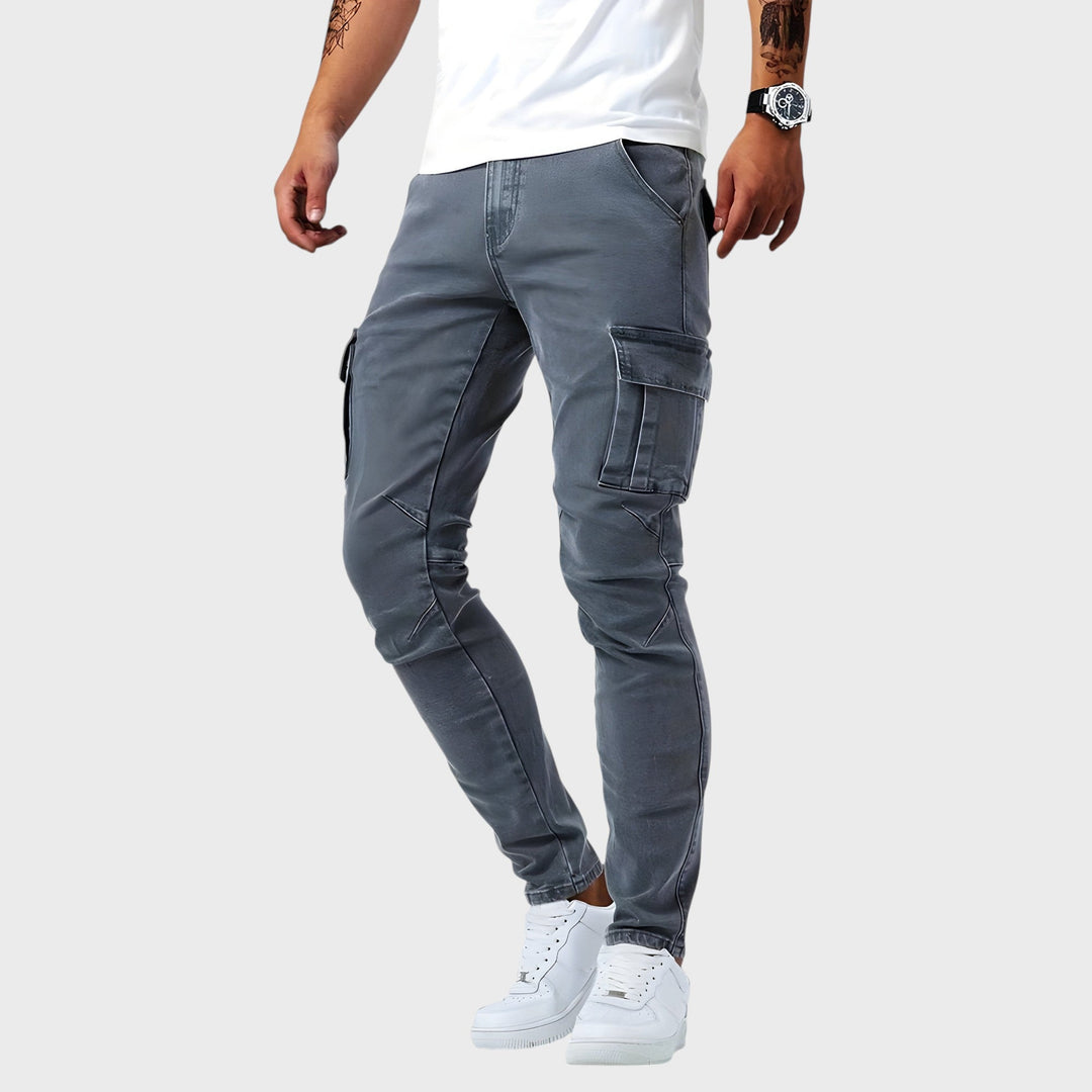 Samuel – Pantalones cargo de denim