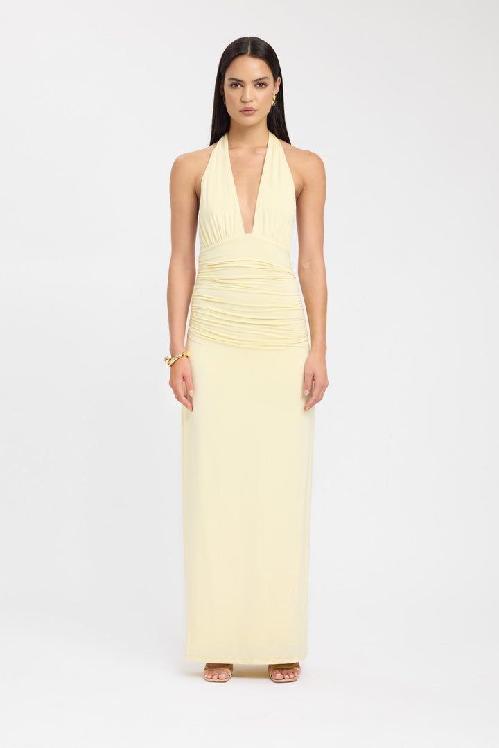 Lara – Elegante vestido maxi con profundo escote en V